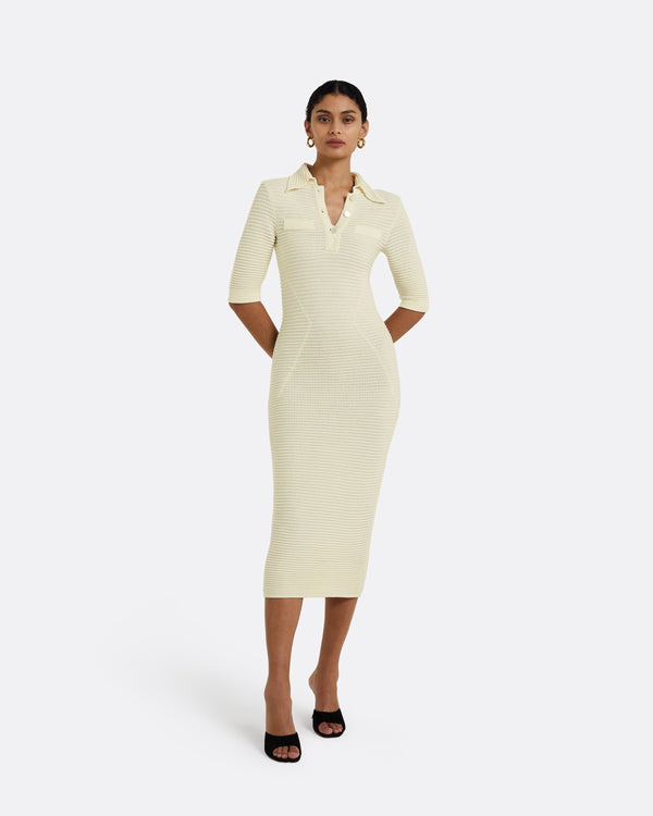 safiyaa Akilah Ivory Crochet Dress