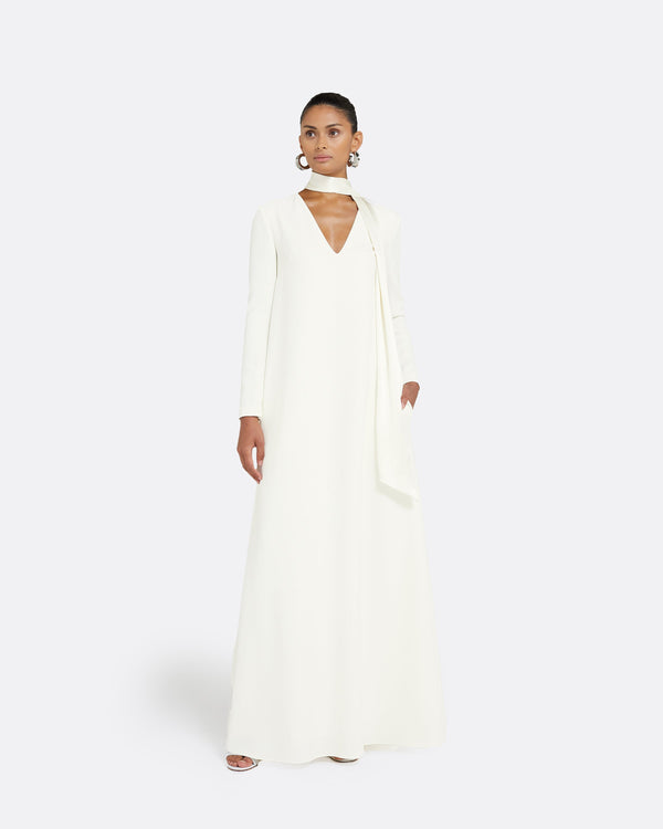 safiyaa Aleah Ivory Long Dress