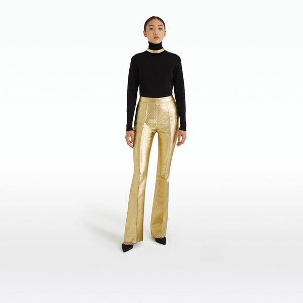 Safiyaa Alexa Gold Trousers