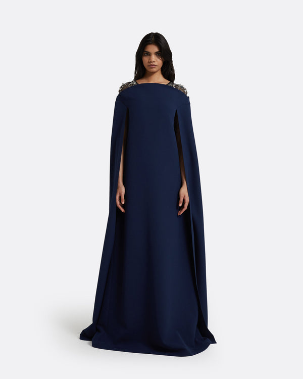 safiyaa Aleyna Maritime Long Dress