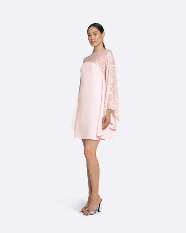 Safiyaa Almana Barely Pink Short Dress
