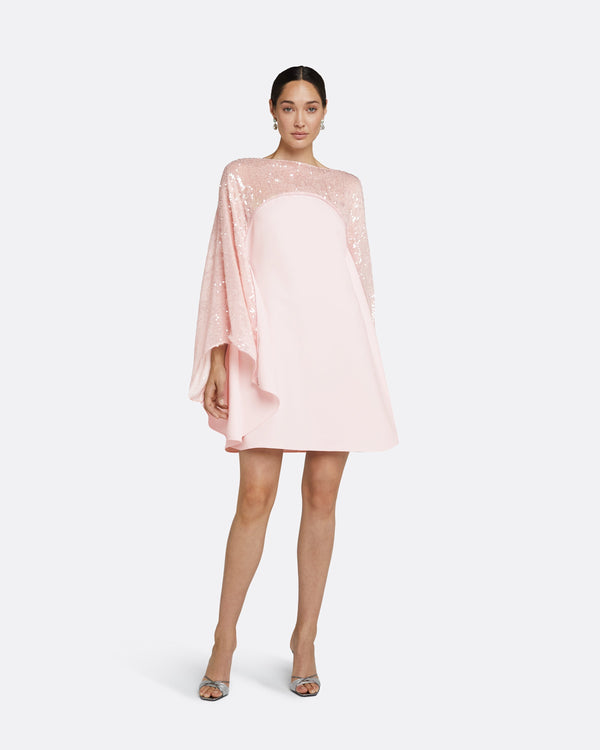 safiyaa Almana Barely Pink Short Dress