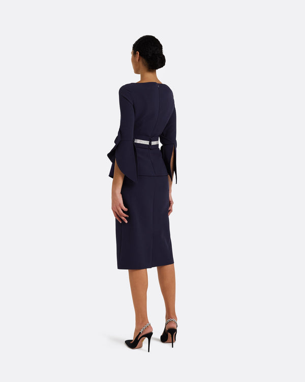 Safiyaa Alondra Azurite Blue Midi Dress