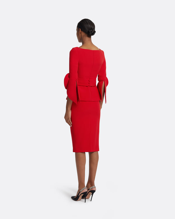 Safiyaa Alondra Dress In Cherry Red