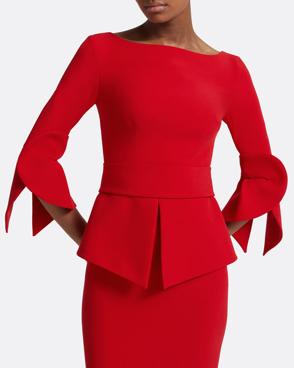 Safiyaa Alondra Dress In Cherry Red