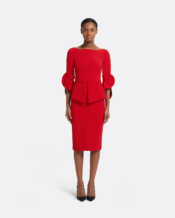 safiyaa Alondra Dress in Cherry Red