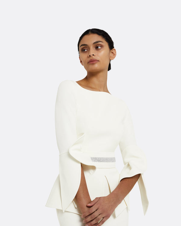 Safiyaa Alondra Ivory Midi Dress