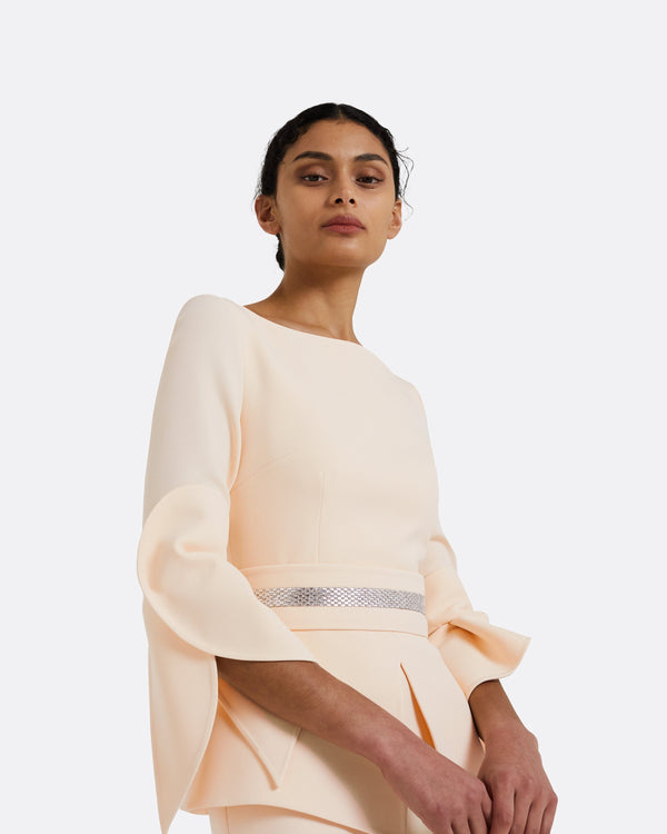 Safiyaa Alondra Vanilla Midi Dress