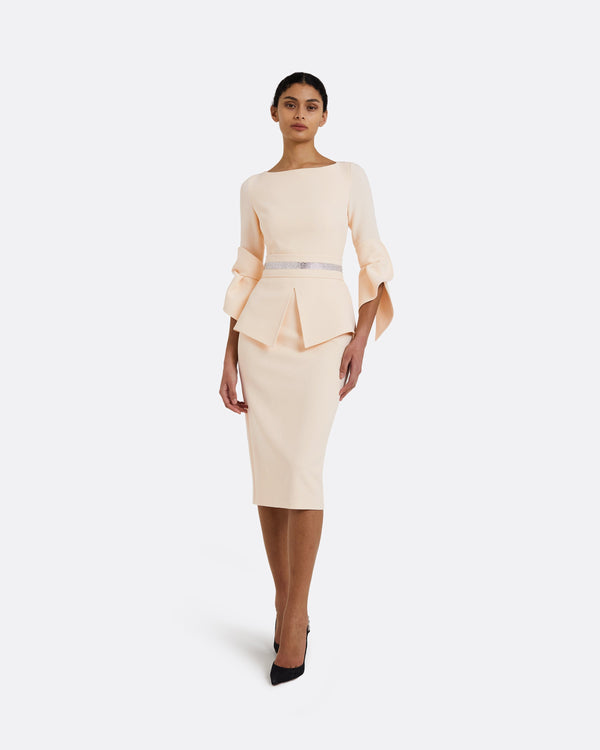 safiyaa Alondra Vanilla Midi Dress