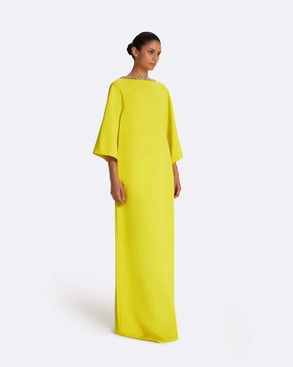 Safiyaa Amarella Chartreuse Long Dress