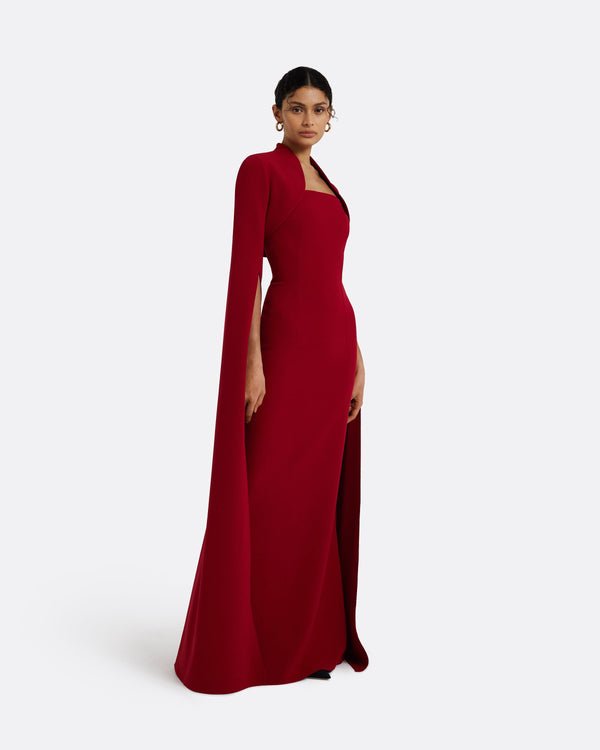 Safiyaa Amari Azalea Red Bolero With Soshin Dress