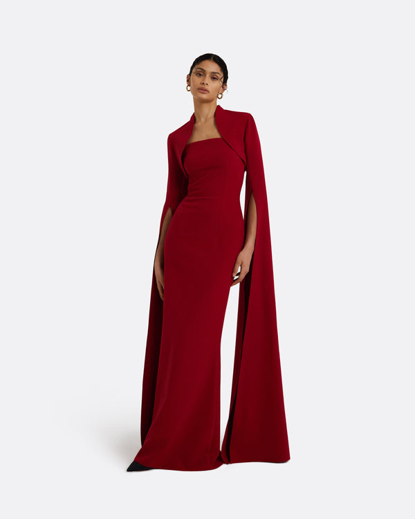 safiyaa Amari Azalea Red Bolero With Soshin Dress