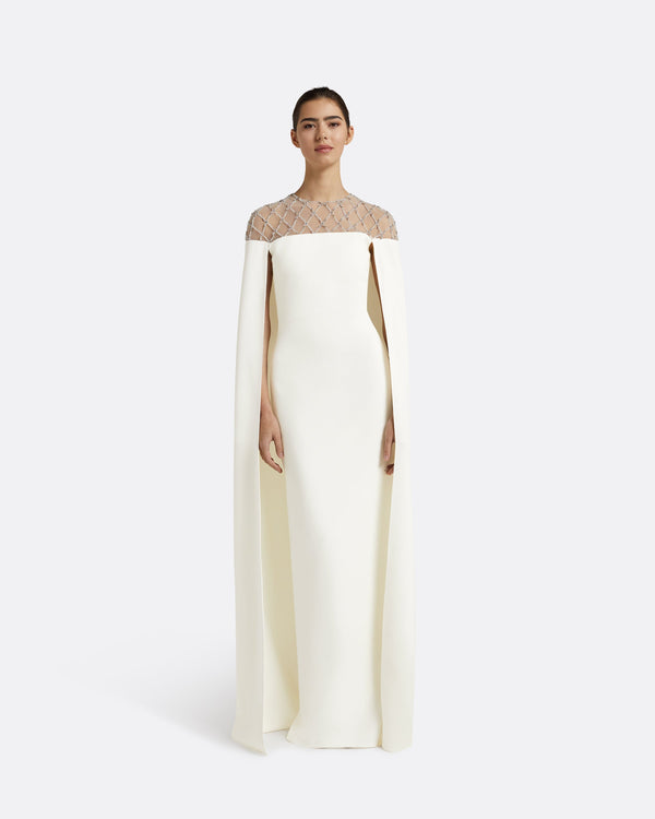 safiyaa Ambere Ivory Long Dress