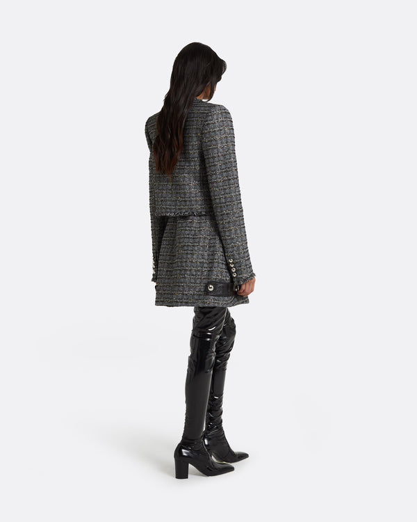 Safiyaa Amelia Metallic Greyscale Jacket