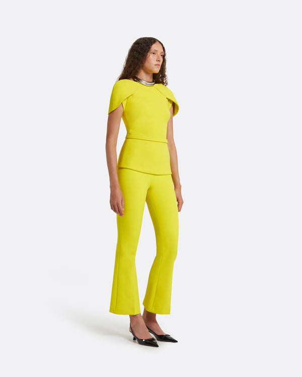 Safiyaa Amelie Chartreuse Top
