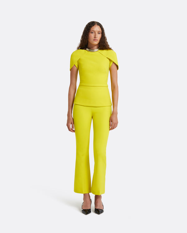 safiyaa Amelie Chartreuse Top