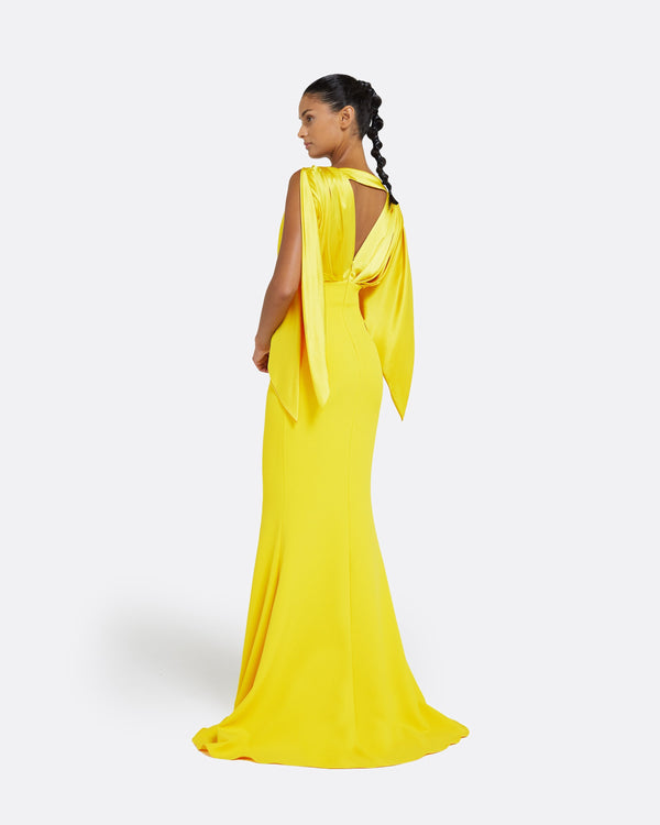 Safiyaa Amina Canary Long Dress