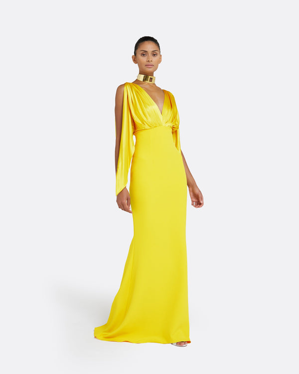 Safiyaa Amina Canary Long Dress