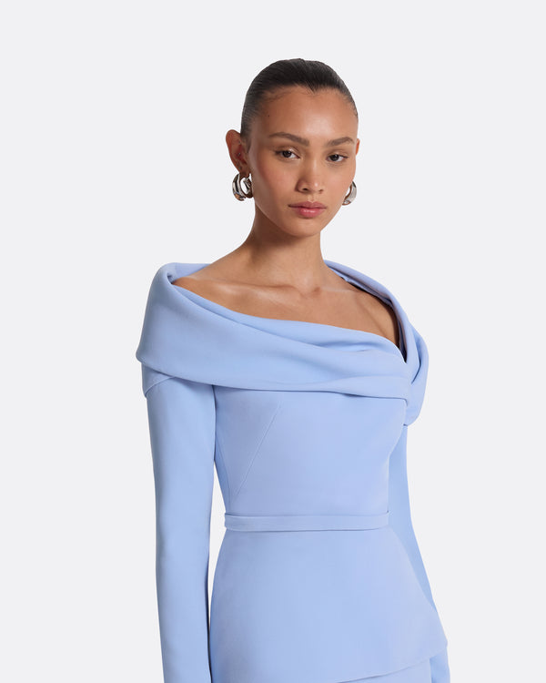 Safiyaa Andra Carolina Blue Long Dress