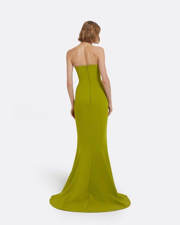 Safiyaa Angelina Long Dress In Woodbine