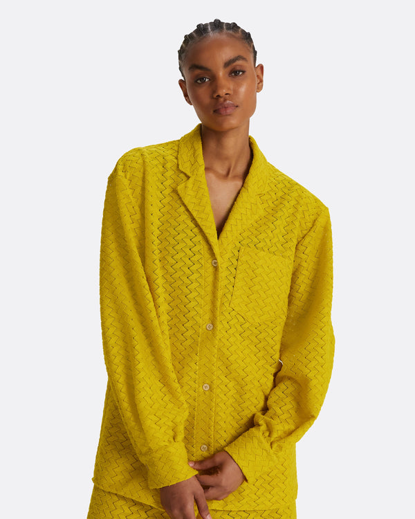 Safiyaa Angelique Chartreuse Top