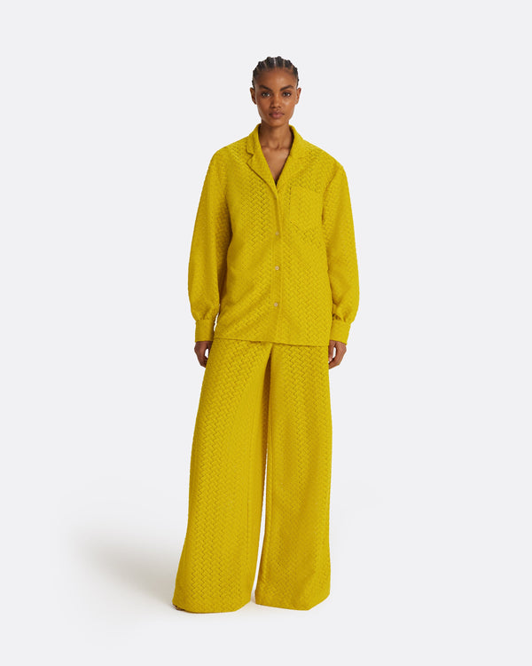 safiyaa Angelique Chartreuse Top