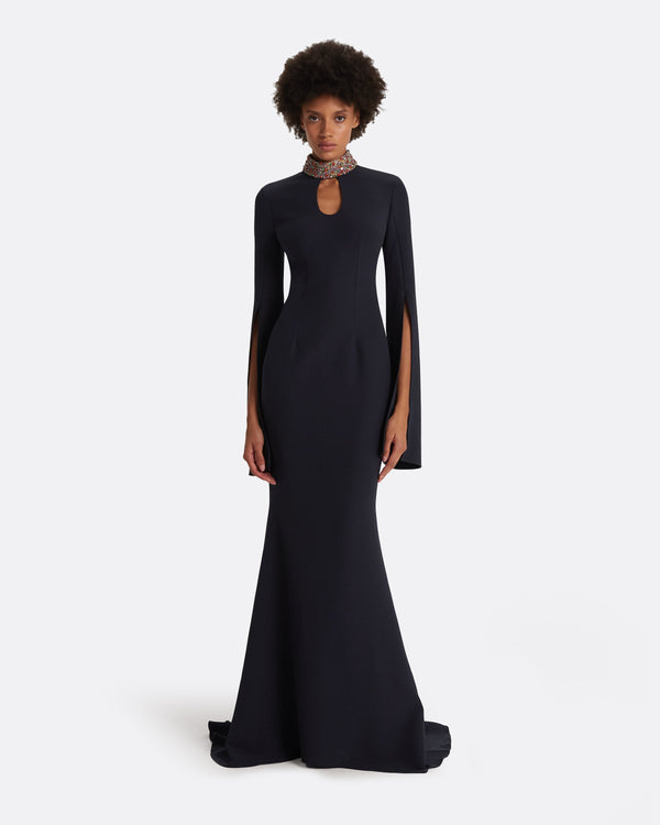 safiyaa Anouk Midnight Navy Long Dress