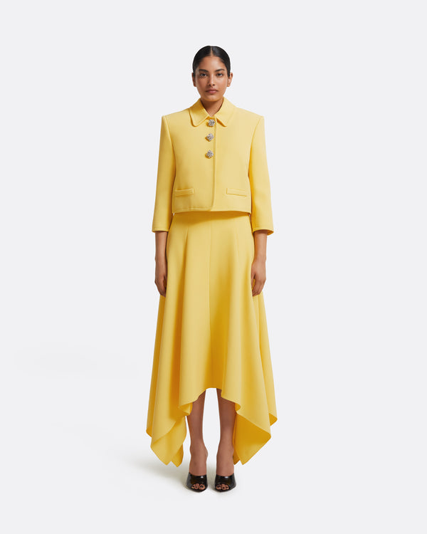 Safiyaa Arata Jacket In Aspen Gold With Crystal