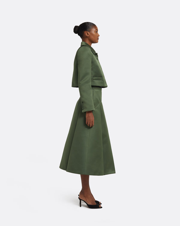 Safiyaa Archie Skirt In Moss Green