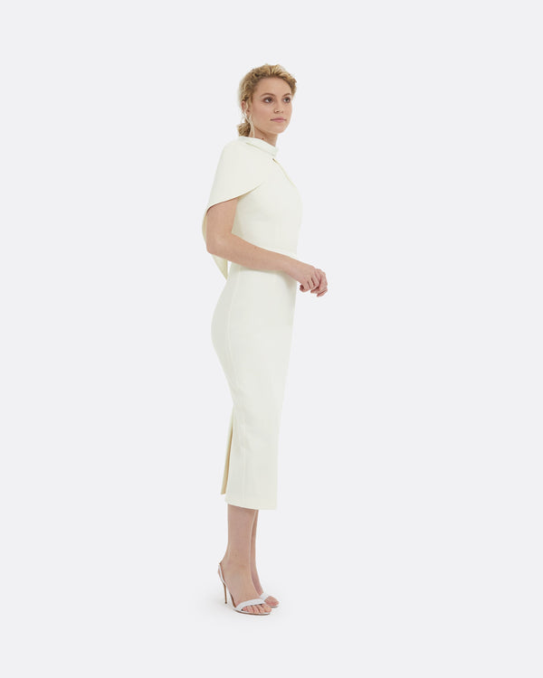 Safiyaa Arella Ivory Midi Dress