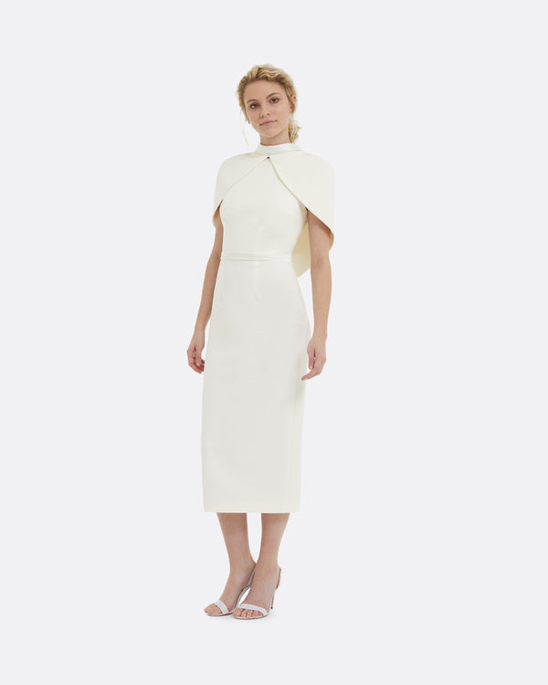 safiyaa Arella Ivory Midi Dress