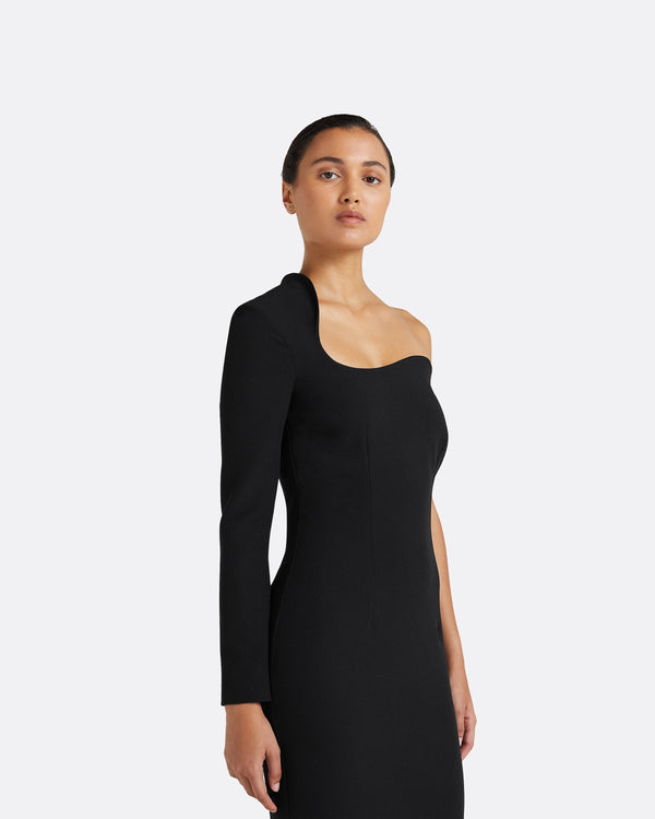 Safiyaa Aria Black Long Dress