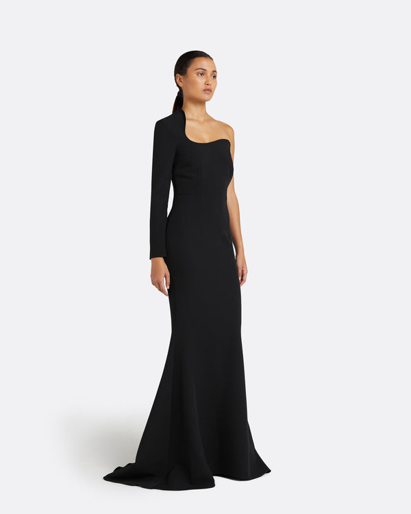 Safiyaa Aria Black Long Dress