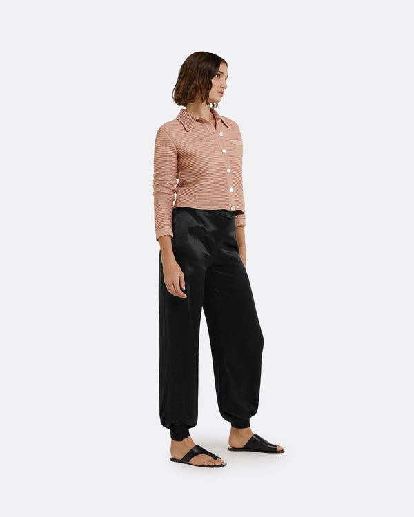 Safiyaa Artemis Old Rose Crochet Jacket