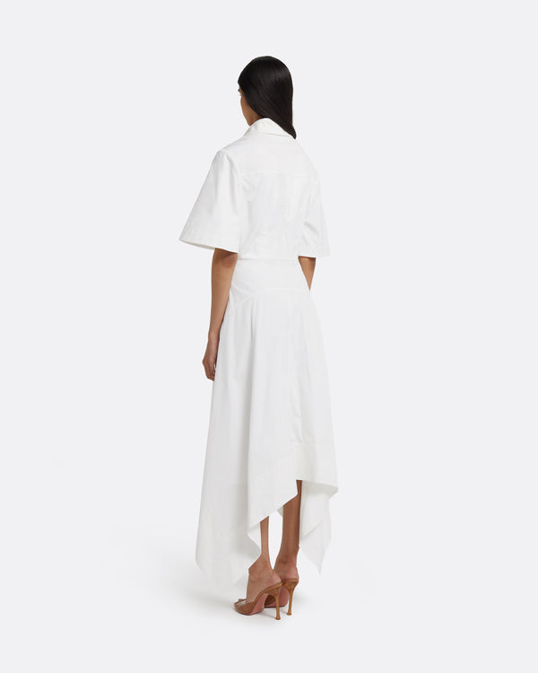 Safiyaa Aster Midi Dress In Ivory