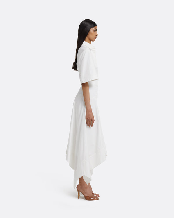 Safiyaa Aster Midi Dress In Ivory