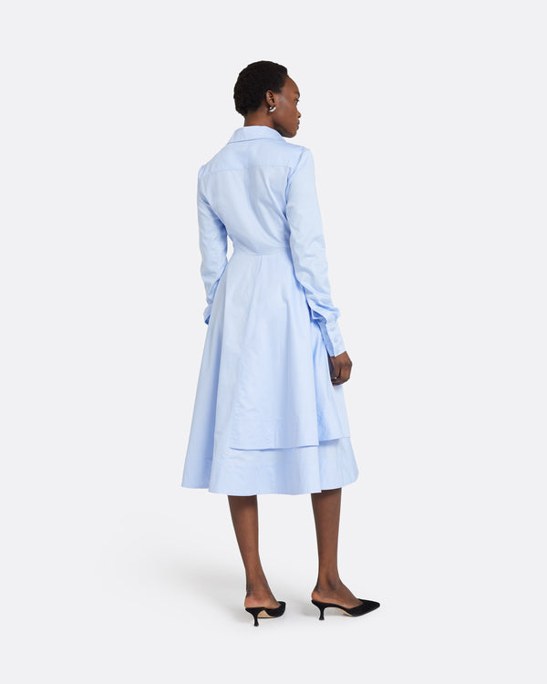 Safiyaa Asteria Soft Sky Cotton Dress