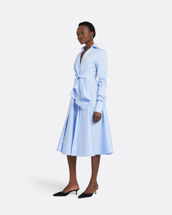 Safiyaa Asteria Soft Sky Cotton Dress