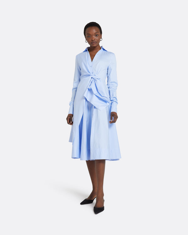 safiyaa Asteria Soft Sky Cotton Dress