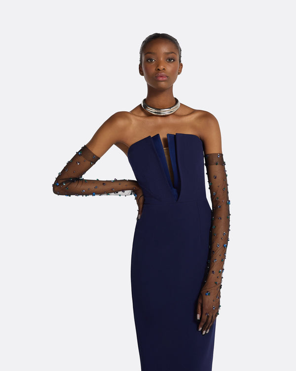 Safiyaa Astin Black & Multi-Darks Gloves