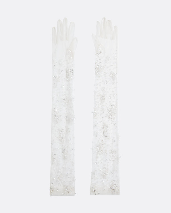 safiyaa Astin Ivory & Bouquet Gloves