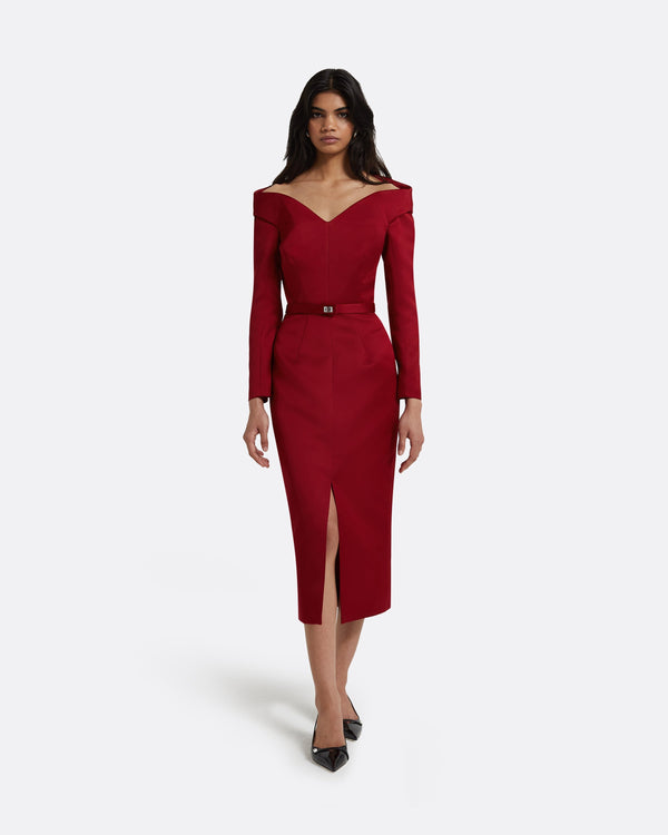 safiyaa Asuman Swinton Midi Dress