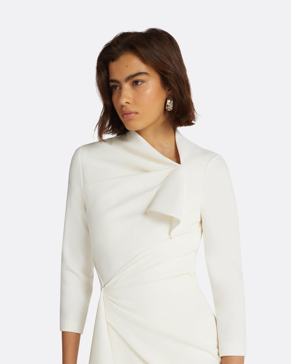 Safiyaa Avery Ivory Midi Dress