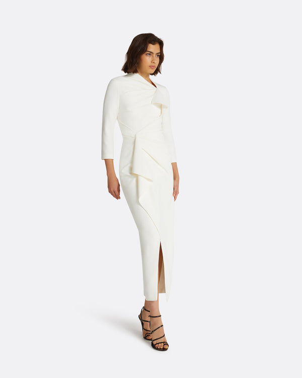 Safiyaa Avery Ivory Midi Dress