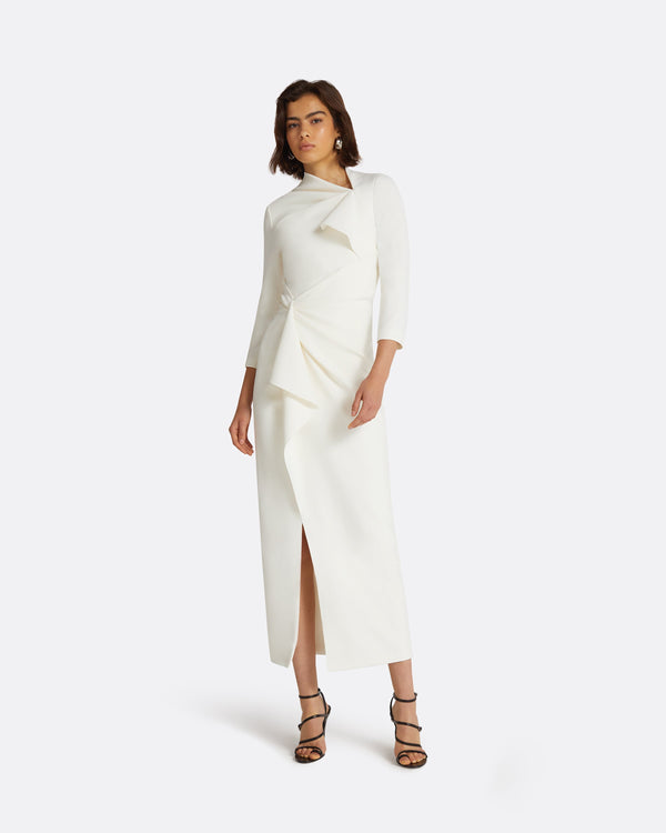 safiyaa Avery Ivory Midi Dress
