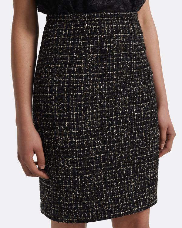 Safiyaa Ayaka Skirt In Black & Gold