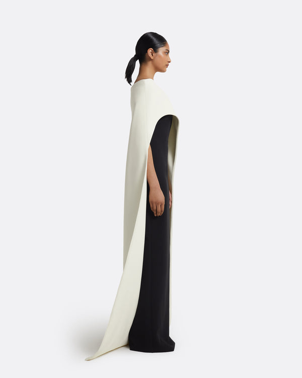 Safiyaa Azrael Long Dress & Maddox Harness In Ivory