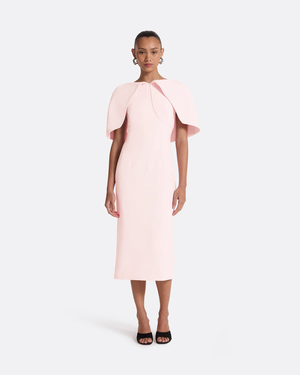 safiyaa Barb Peony Blush Midi Dress