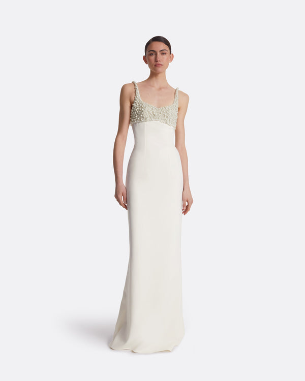 safiyaa Beatriz Ivory Long Dress