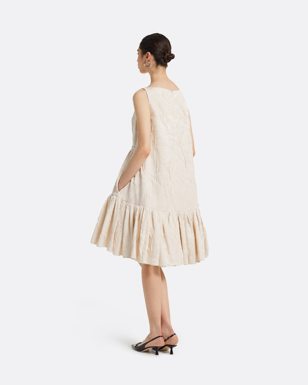 Safiyaa Becce Embroidered Ivory Short Dress